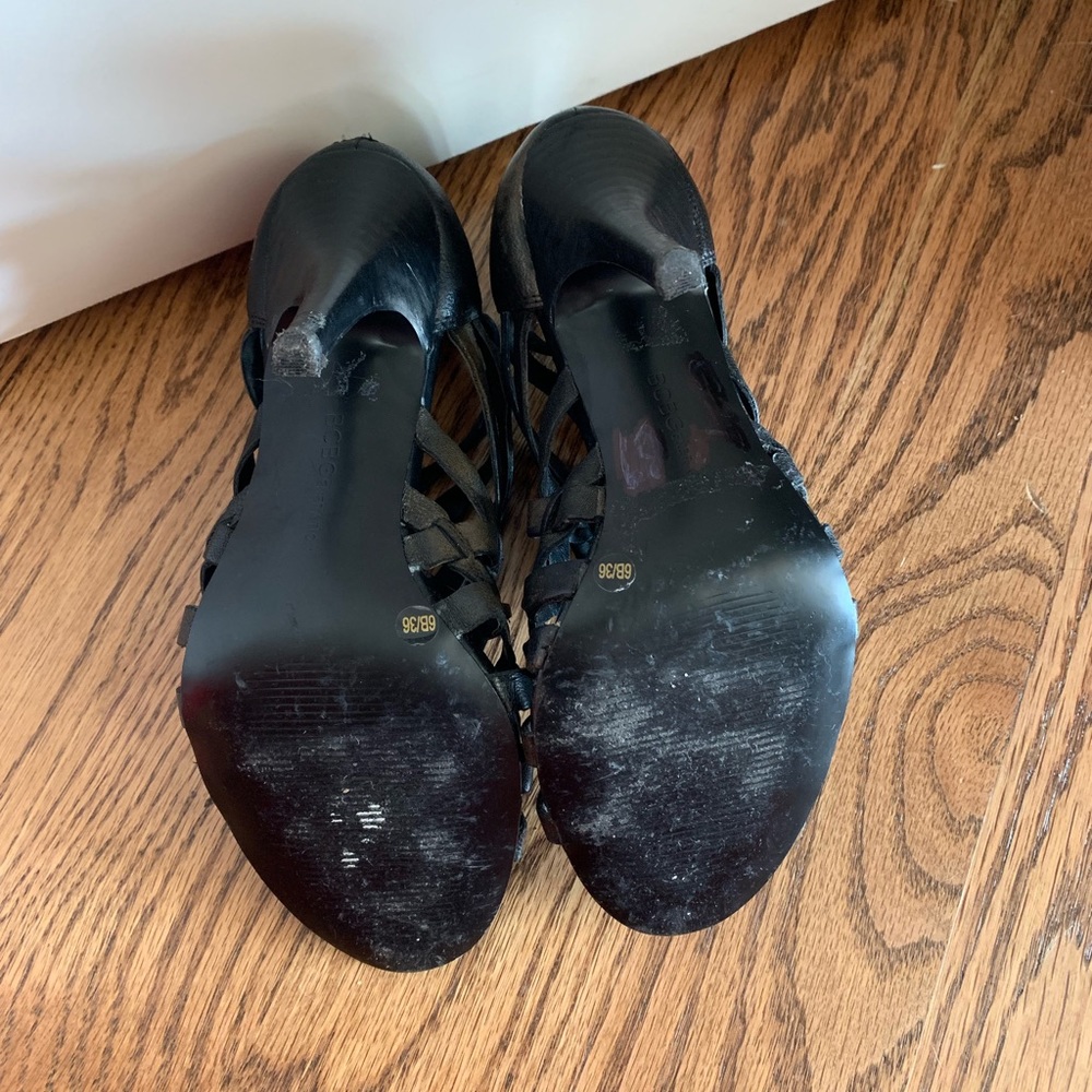 Black Strappy Heels - Picture 3 of 3